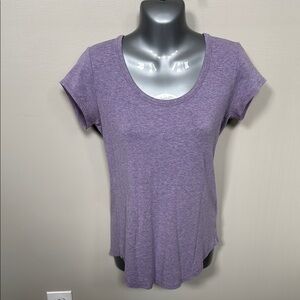 Cynthia Rowley Purple Fitted T-shirt with Short Sleeves